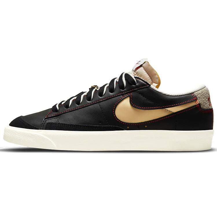 New Nike Blazer Low 77 Black Natural Removable Swoosh DH4370-001