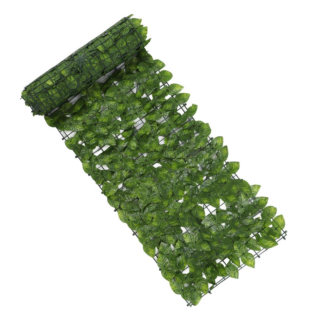 Faux Leaf Hedge Simulation Prevent Leaves Falling Off Decorative Artificial Fence Screen for Balcony Courtyard Color