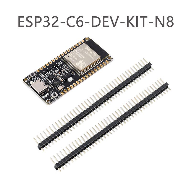 ESP32-C6 WiFi 6 Dev Board with 160MHz Single-Core Processor, ESP32-C6-WROOM-1-N8