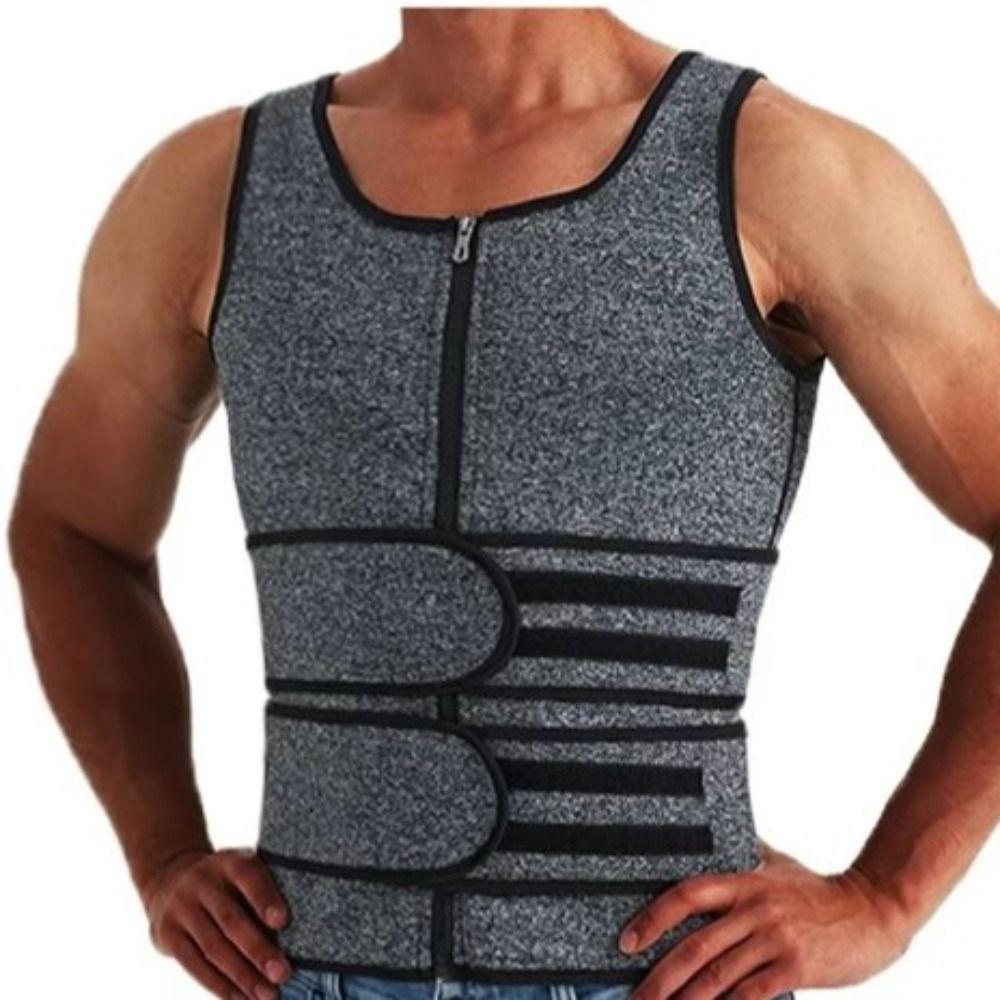 Adjustable Men Waist Trainer Slimming Workout Tank Tops Support Sweat Vest Shapewear  Sauna Suit