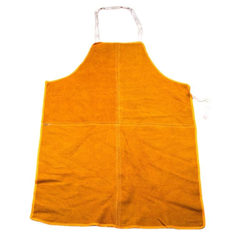 Cowhide Fire Proof Splatter Resistant Welding Apron Heat Insulated Leather Welder Apron Durable Protective Essential