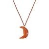 Creative Retro Resin Croissant Pendant Long Necklace Niche Simple Cute Item