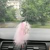 Dream Catcher Car Pendant for Girls Feather Mirror Hanging Pendant Home Decor Lucky Car Ornament Girls Car Interior Accessories