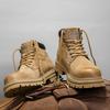 Leather Martin boots, new autumn and winter mid-help boots, British fur high-top