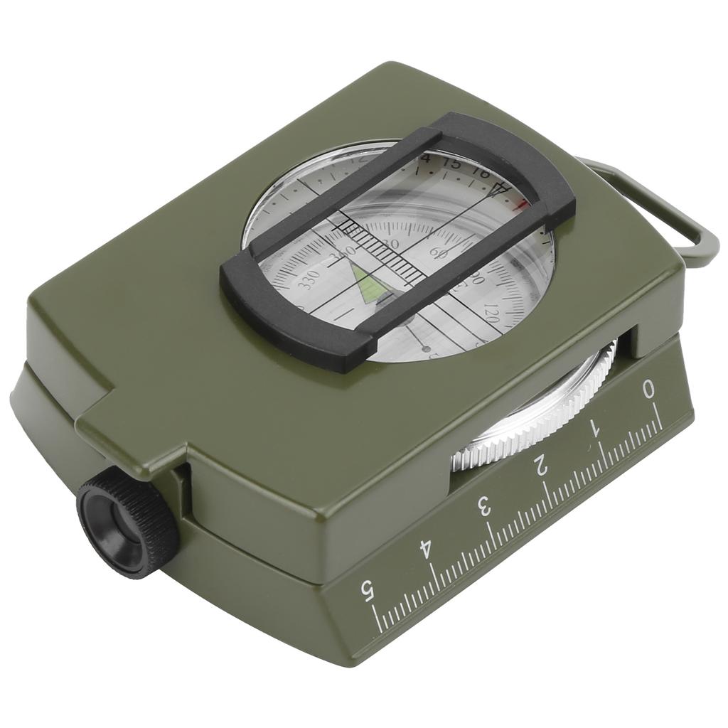 DC60‑2A Aluminium Alloy Foldable Multifunctional Luminous Compass Outdoor SuppliesArmy Green