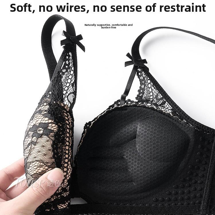 Verano Femenino Sexy Encaje Recoge Par de Senos Para Prevenir la Caída Pecho Pequeño Recoge Para Mostrar Grande Ropa Interior