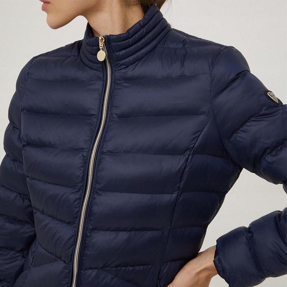 Emporio Armani FW21 Padded Jacket Solid Color Stand Collar Cotton Coat Women jackets Blue 6KTB04-TN88Z-1554
