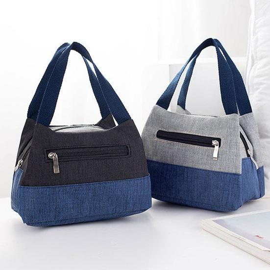 Lunch Bag Large Opening Design with Thickened Structure Oxford Carrier Large Capacity Lunch Bag for Office Students