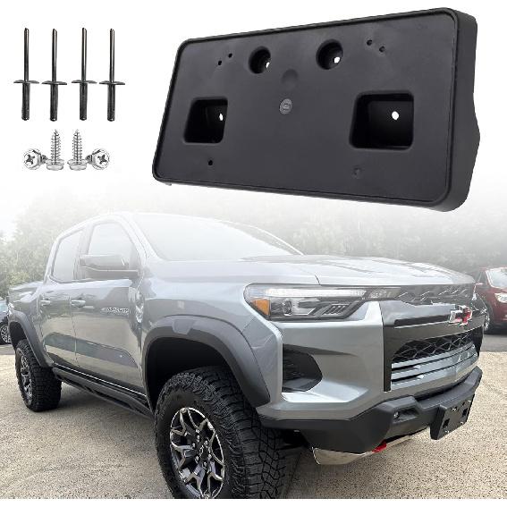 

Front License Plate Frame for 2023 2024 2025 2026 Chevy Colorado ZR2 Only Front Bumper License Plate Holder Mounting Bracket Cover Replace# 85553155