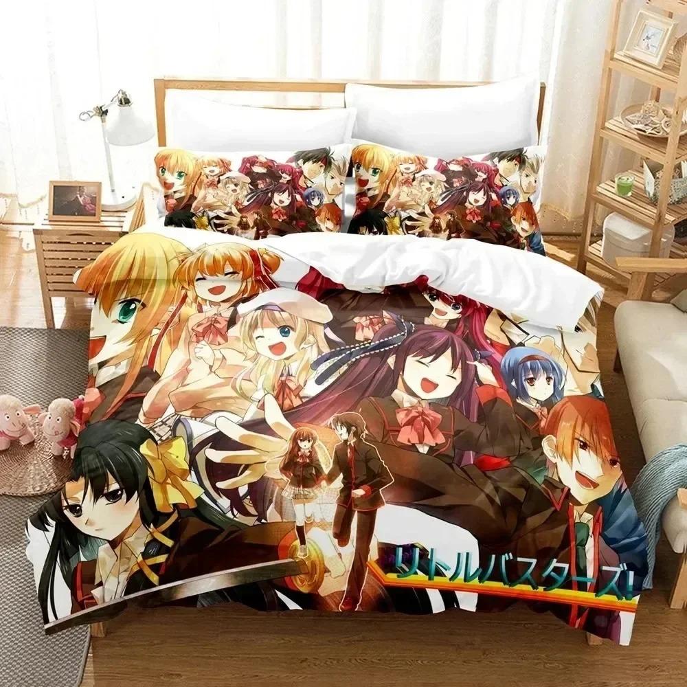 Comforter 3D Print Anime Little Busters Bedding Set 3D Printed Suitable For Bedroom Kids Home Textile