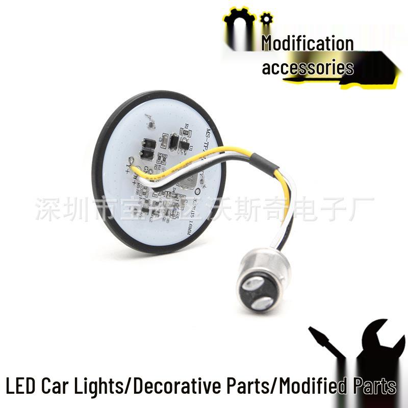 Harley Motorcycle 1157 LED Front/Rear Turn Signals & Brake Lights - White/Yellow