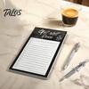 Magnetic Reminder Board List Notepad, Thick Paper Tear-off Checklist Planner, Black Bordered Retro Task Organizer Design for Grocery Shopping