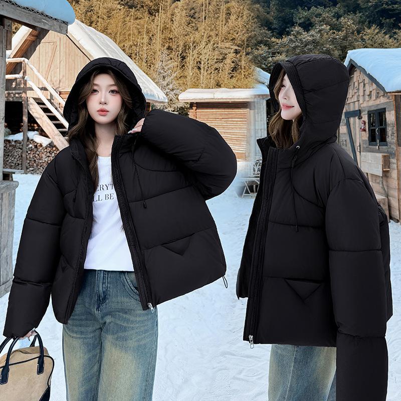 Women's Short Hooded Loose Thickened Warm Jacket