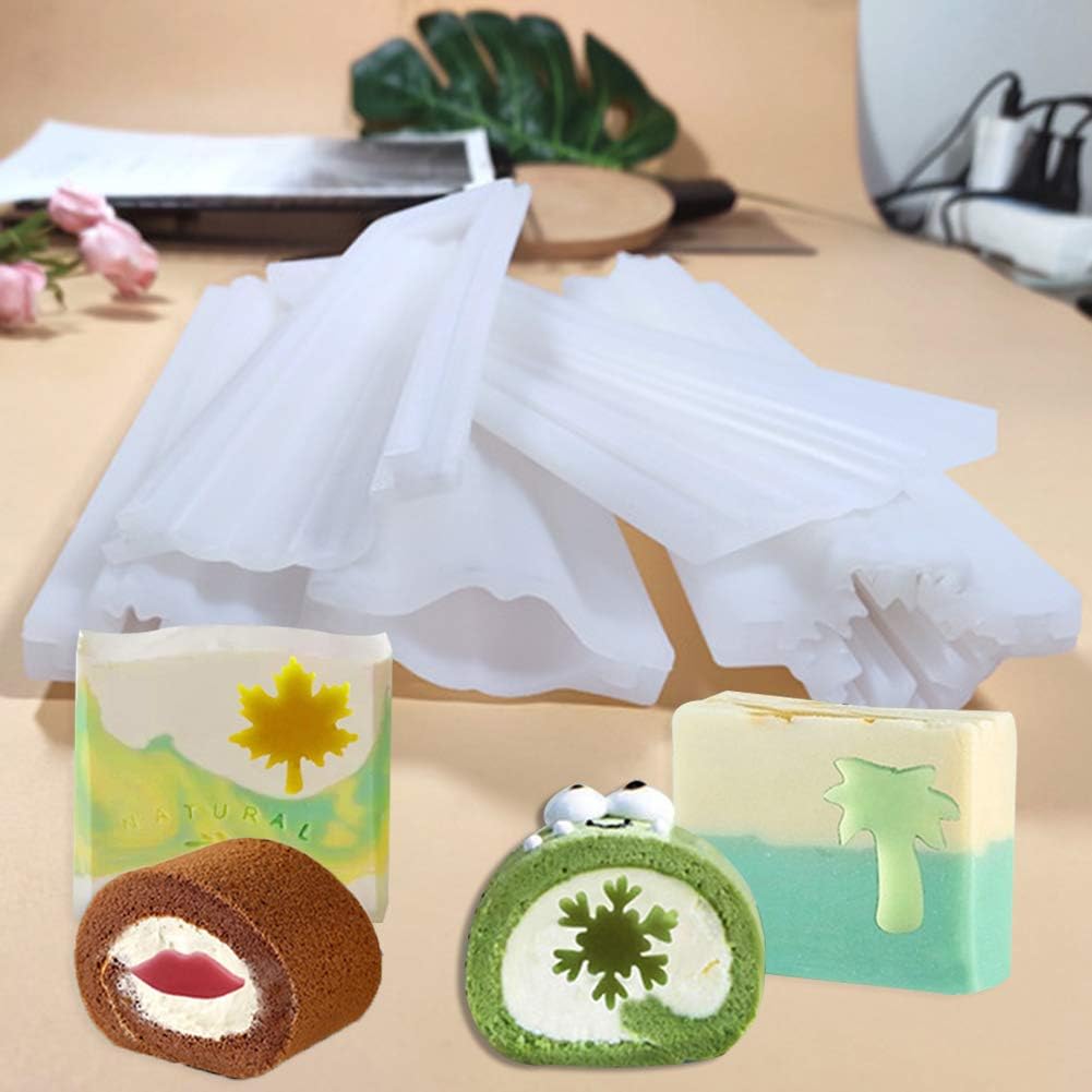 Silicone Tube Column Soap Candle Mold Nonstick Embed Soap Making Supplies (Snowflake)