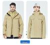Unisex 2023 Autumn/Winter Outdoor Windbreaker, Three-in-One Detachable Design, Windproof, Waterproof, Taped Seams.