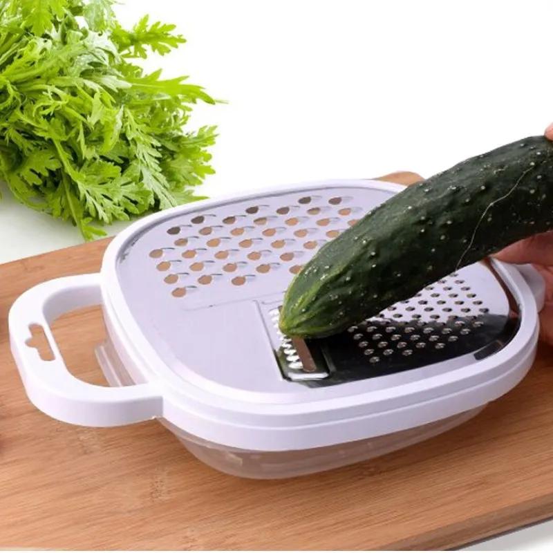 4-in-1 Plastic Manual Vegetable Chopper Slicer Cheese Carrot Shredder Potato Grater French Fry Cutter Kitchen Fruit Accessories