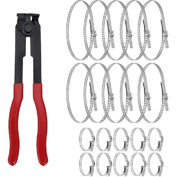 Alpha Rider For Auto/ATV CV Joint Axle Boot Clamp Pliers Tool With 20 Crimp Bands -Ear Type Extension For Most Cars
