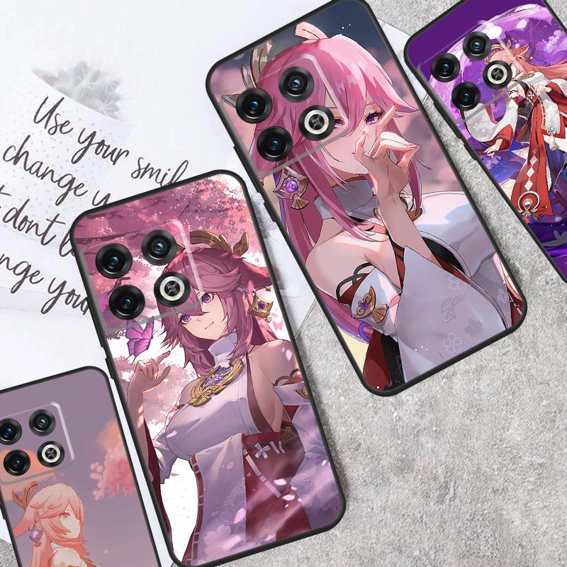 Genshin Impact Yae MIko Case For OnePlus 12R 10T 9R 10R 12 11 9 10 Pro OnePlus Nord 2 2T CE 3 Lite N20 N10 Cover