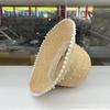 2026 Lafite Grass Day Single Fashion Pearl Straw Hat Women's Summer Sun Hat Beach Temperament Vacation Straw Small Basin Hat