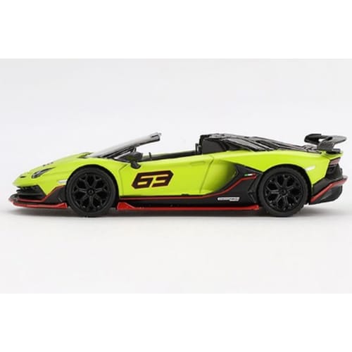 MINI GT 1/64 Scale Lamborghini Aventador SVJ 63 Roadster Verde Shock (Green) (Right-Hand Drive) Finished Model MGT00887-R