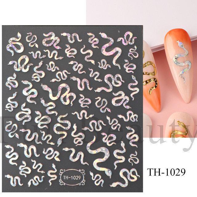 Nail Art Sticker Diablo Series European And American Halloween Laser Spider Scorpion Thin Fortitude Back Glue Nail Sticker