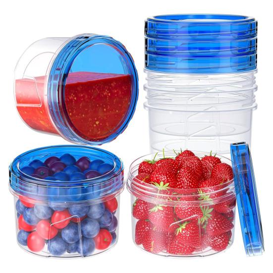 Food Storage Containers Stackable Sealed Storage Box with Twist Top Cover BPA-Free Moisture-proof Sealed Jars Kitchen Organizer