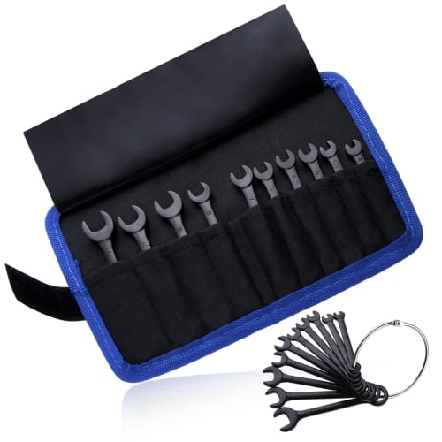 

LEONTOOL Mini Spanner Set, Small, Thin Spanner, Mini Combination Wrench Set, Metric 4-11mm, 10-Piece Set, Dual-Purpose, Single-Ended, Ultra-Thin, Thin