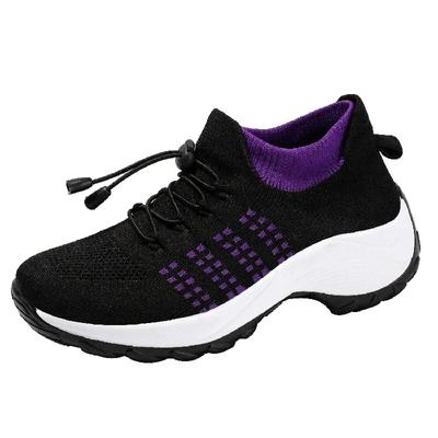 Women's Sports Shoes Slip-on Womens Casual Shoes Elastic Band Women Breathable Platform Sneakers Zapatos Mujer 2025 Tendencia