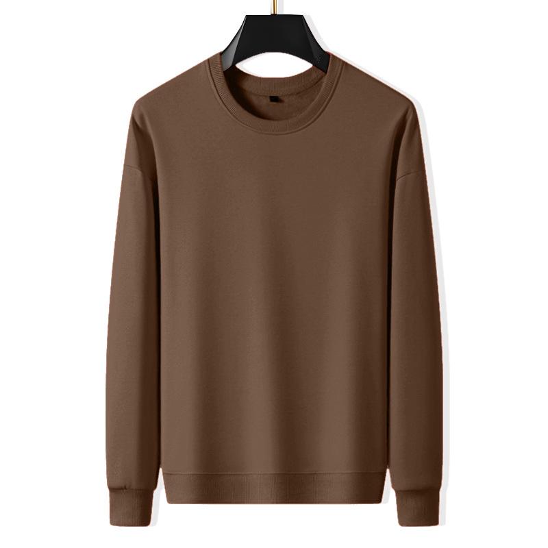 

M-8XL Толстовка с круглым вырезом из чистого хлопка для мужчин и женщин на осень, однотонная, свободная, большого размера, повседневная спортивная куртка, футболка с длинными рукавами 8XL