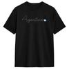 Argentina Simple Love Argentinian Flag Heart On Argentina Men's T Shirt Vintage Tees Short Sleeve Round Neck T-Shirt Cotton