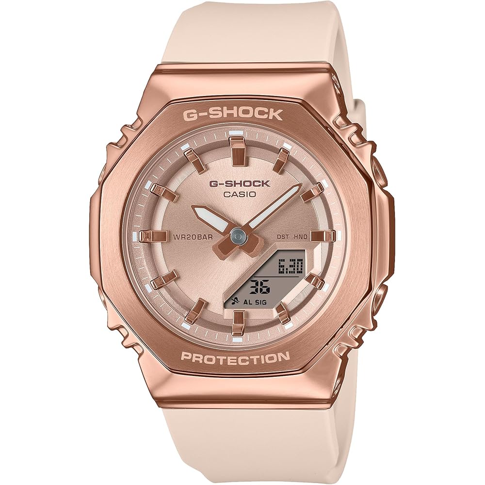 

Casio G-Shock GM-S2110PG-4AJF Mid-Size Metal Covered Eco-Friendly Women s Watch Pink Gold and Pink