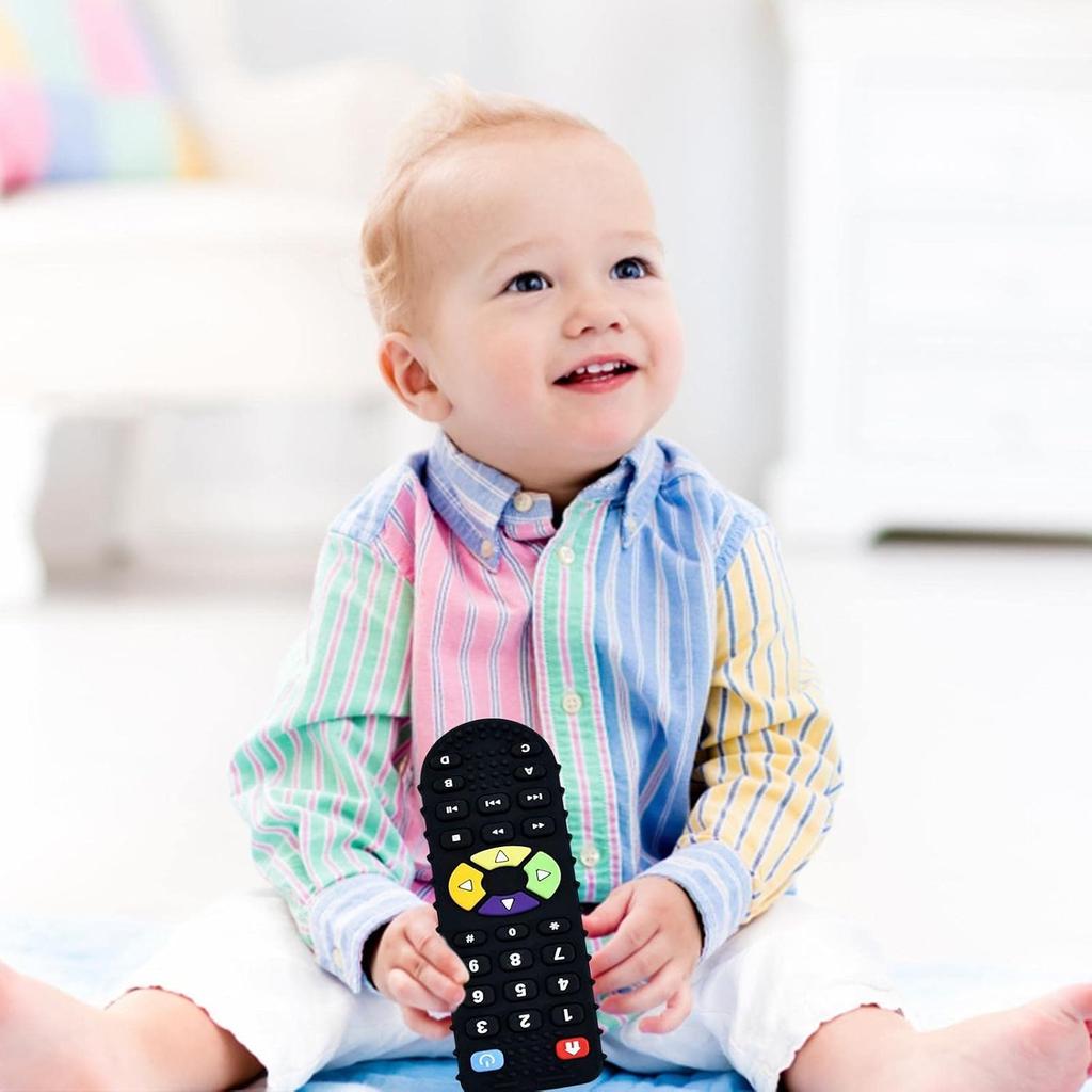 Silicone Remote Teether ,Safe, Soft, Easy‑Grip for Infants