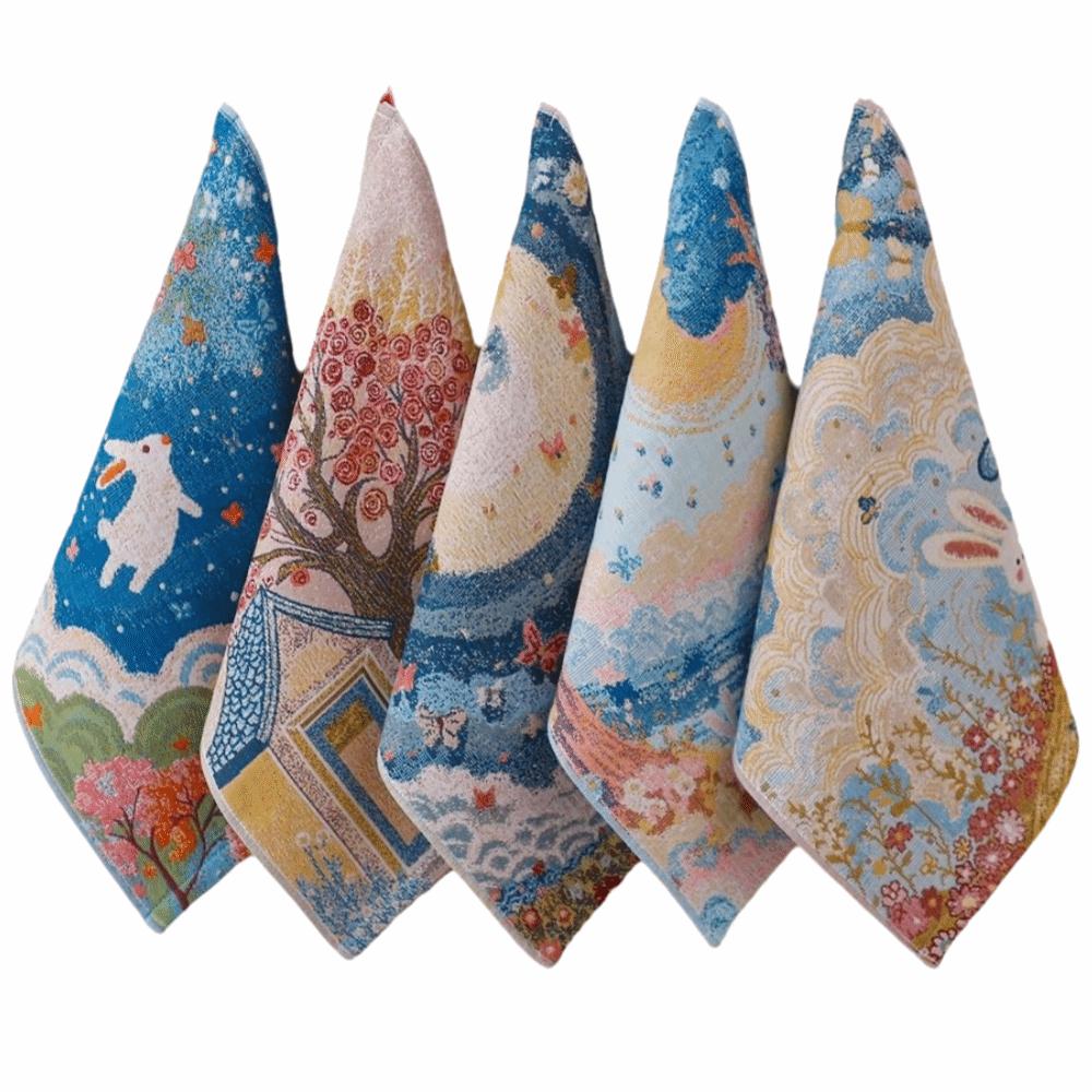New 34x40cm Large Hand Towel 4 Layer Cotton Gauze Decorative Pure Cotton Dish Cloth Quick Dry Tea Towel Home Restaurant