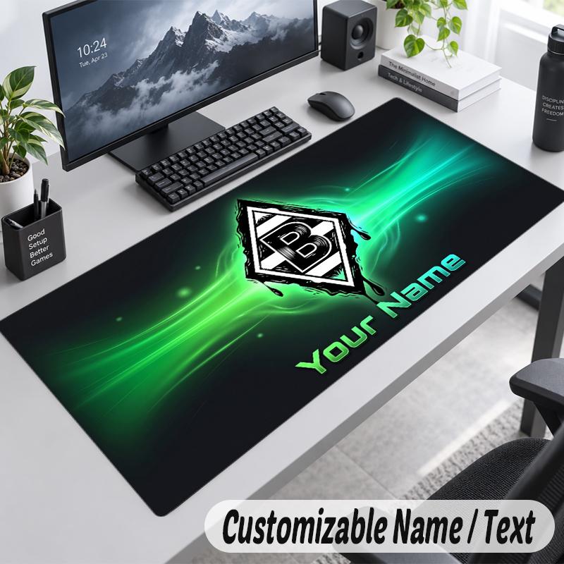 Benutzerdefinierter Name Text Mauspads Borussia Mönchengladbach Personalisierte Schreibtischunterlage Für Arbeit Und Gaming