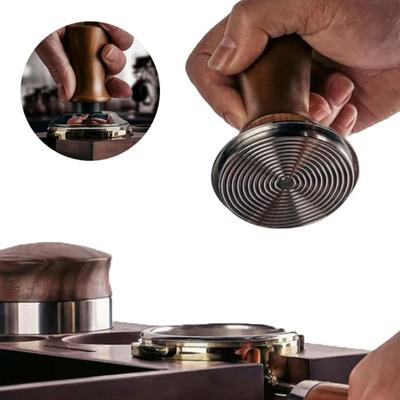 Portable 51/53/58MM Coffee Tamper Stainless Steel Base Wooden Handle DIY Coffee Tool Durable Barista Tool Coffee Shop