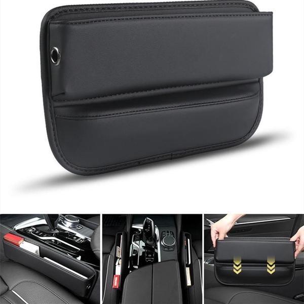 1Pc  Universal Car Seat Gaps Storage Box With Cup Holder, PU Leather Storage Box, Car Front Seat Gaps Filler, Car Interior Accessories