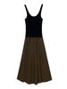 Meuameu Logo Sleeveless Layered Dress