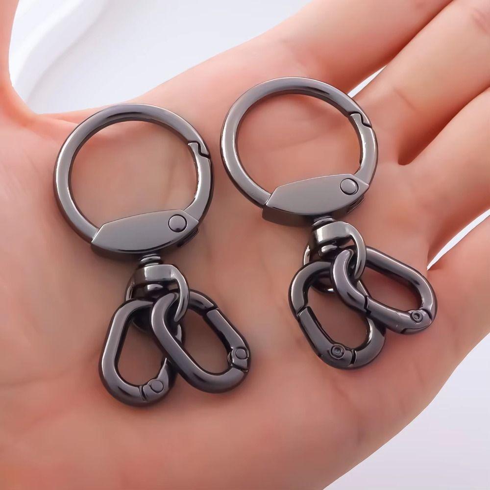 2 PCS Connector Clasps Metal Swivel Clasp Clips Spring Ring Hook Rings O-ring Buckle Keychain DIY Crafts