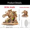 2D Acrylic Sign Elephant Plaque Art Craft Gifts Flat Home Decor Table Centerpiece