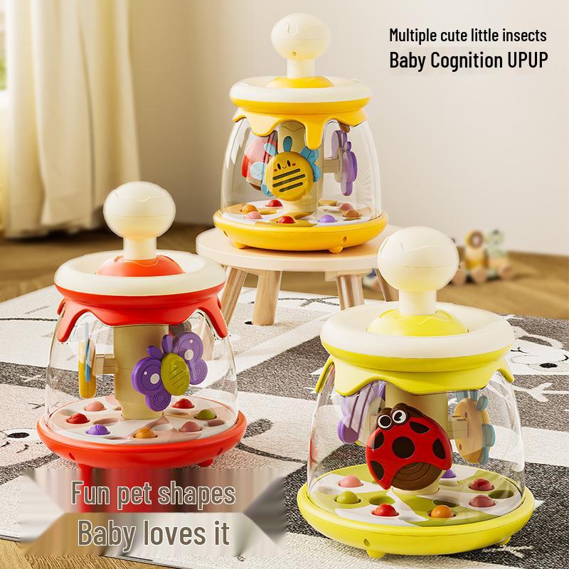 Cross-border Carousel Insect Toy: Baby's Early Education Bouncy Ball & Roller