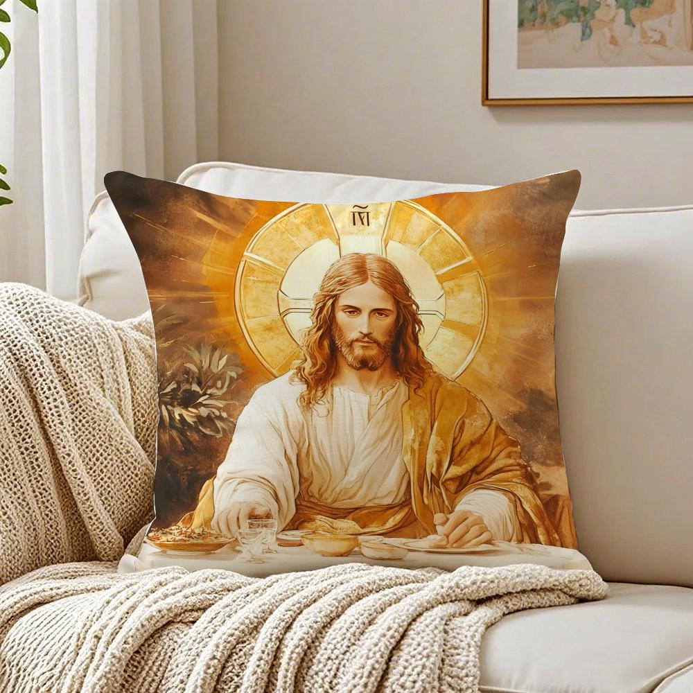 Classic Religious Art JJesus Christ Cushion Cover Pillowcase Antidustmite Living Room Sofa Decor Cushion Room