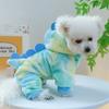 Cartoon Winter Puppy Clothes Colorful Style Dog Cosplay Apparel Pet Dinosaur Costume  Autumn Winter