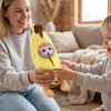 Plush Stuffed Animal Toy Soft Stuffed Doll Banana Shape Design with Animal Face and Limbs for Kids and Collectors