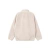 UNIQLO Solid Color Pocket Design Spliced Straight Leg Zipper Drop Shoulder Stand Collar Fleece Jacket Unisex jackets Beige 460331-31
