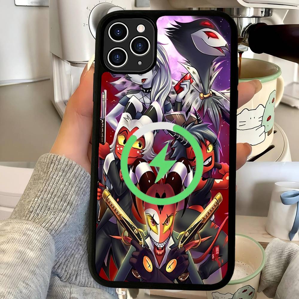 H-Helluva Boss Anime Magnetic Wireless Phone Case For IPhone 17 16 15 14 Plus 13 12 11 Pro Max