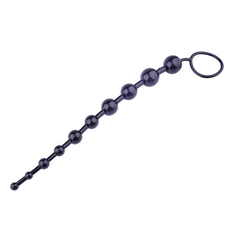 10 Beads Soft Rubber Anal Plug Beads Long Orgasm Vagina Clit Pull Ring Ball Butt Toys Adults Women Stimulator Sex