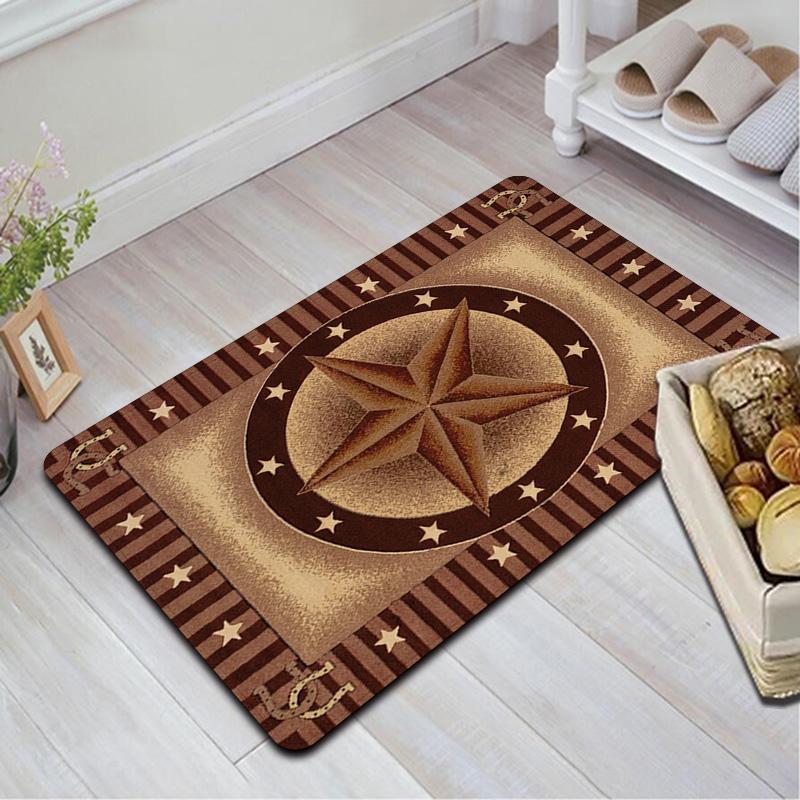 Brown five-pointed star Rug Floor Mat for Living Room or Bedroom Soft and Comfortable Carpet a Gift for Birthday and Holiday.MFF0918636