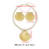 Tooxika Creative Personality Alloy Shell Love Pendant Necklace Earrings Set Summer Ocean Breeze Jewellery