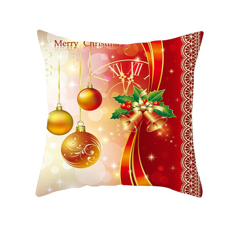 Red Series Christmas Pillow Covers for Home Use, Peach Skin Pillow Covers, Sofa Cushion Covers
