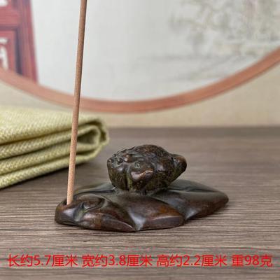 Alloy Leaf Toad Incense Holder Meaning One Night Wealth Home Office Desktop Ornament